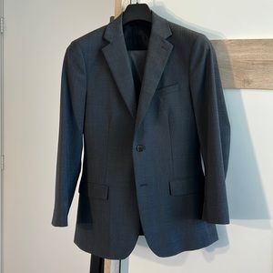 Mens grey suit jacket and pants.